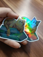 Crystal Cat Vinyl Sticker